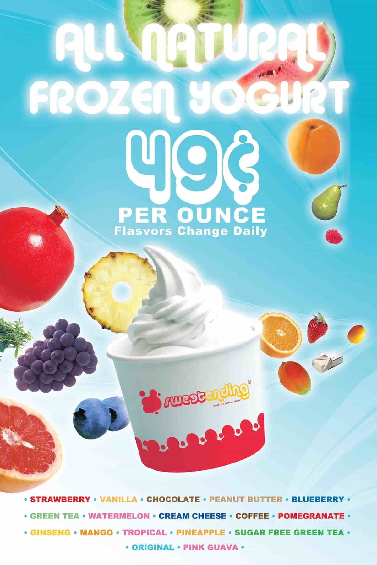 sweetending newyogurtmenu